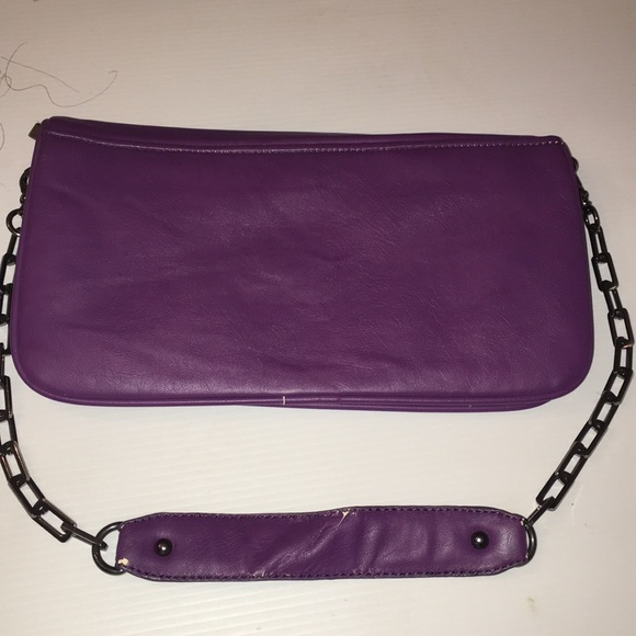 Tory Burch Dark Purple Clutch - Picture 8 of 8